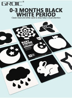 GROIC 80 PCs 160 Page High Contrast Baby Flashcard, Black White Colorful Visual Stimulation Learning Activity Card for Babies Ages 0-3-6-12-36 Months, 5.7'' x 5.7'' Newborn Infants Toys Gift  - Image 4
