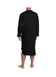 Sthxyfaith Muslim Black Men’s Robe, Pajamas Night Sleep Cotton Robe  - Image 3