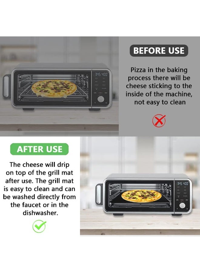 Reusable Air Fryer Liners 12x12 Inch Non-Stick Square Mats, Heat Resistant Oven Bottom Mat with Mesh Sheets, Compatible with Ninja Foodi SP101 SP201 SP301 SP351, Safe for Air Fryer,Baking,Microwave & Grill, Up to 450°F - Image 4