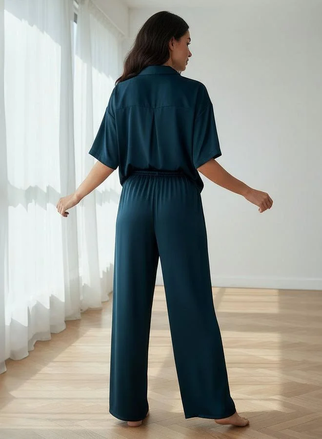 Aadaraya  Aadaraya Pyjama Set Button-Down Shirt & Trousers for Women | Best Price UAE