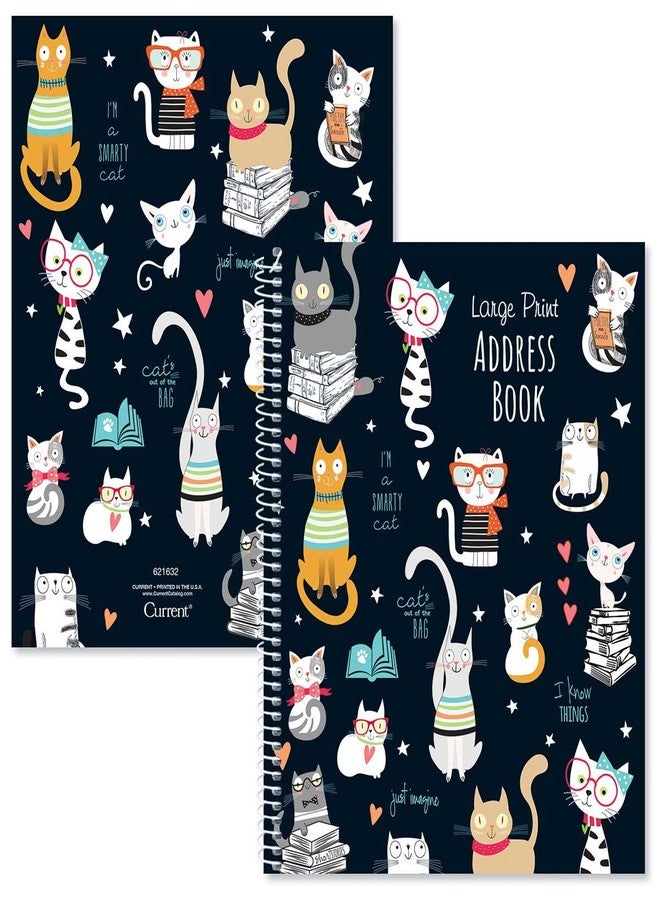 Current Smarty Cats Large Print Address Book, 56 Pages, Big 7” x 8.5” Spiral Bound, Soft Cover Organizer for Contact Phone Number, Mailing Address, & Email, Easy-to-Read Senior Logbook - Image 5