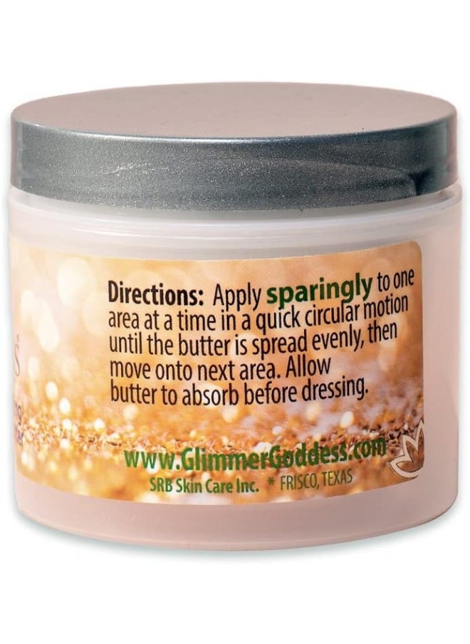 glimmer goddess Organic Whipped Body Butter - Subtle Level 1 Bronze Shimmer, 4.0 Oz  - Image 3