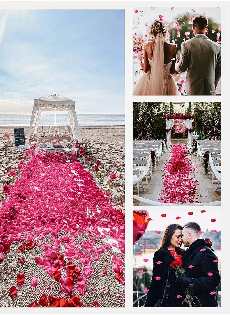 Beirui - 1000-Piece Artificial Rose Petals For Flower Decoration Red 5x5.5cm - Image 1