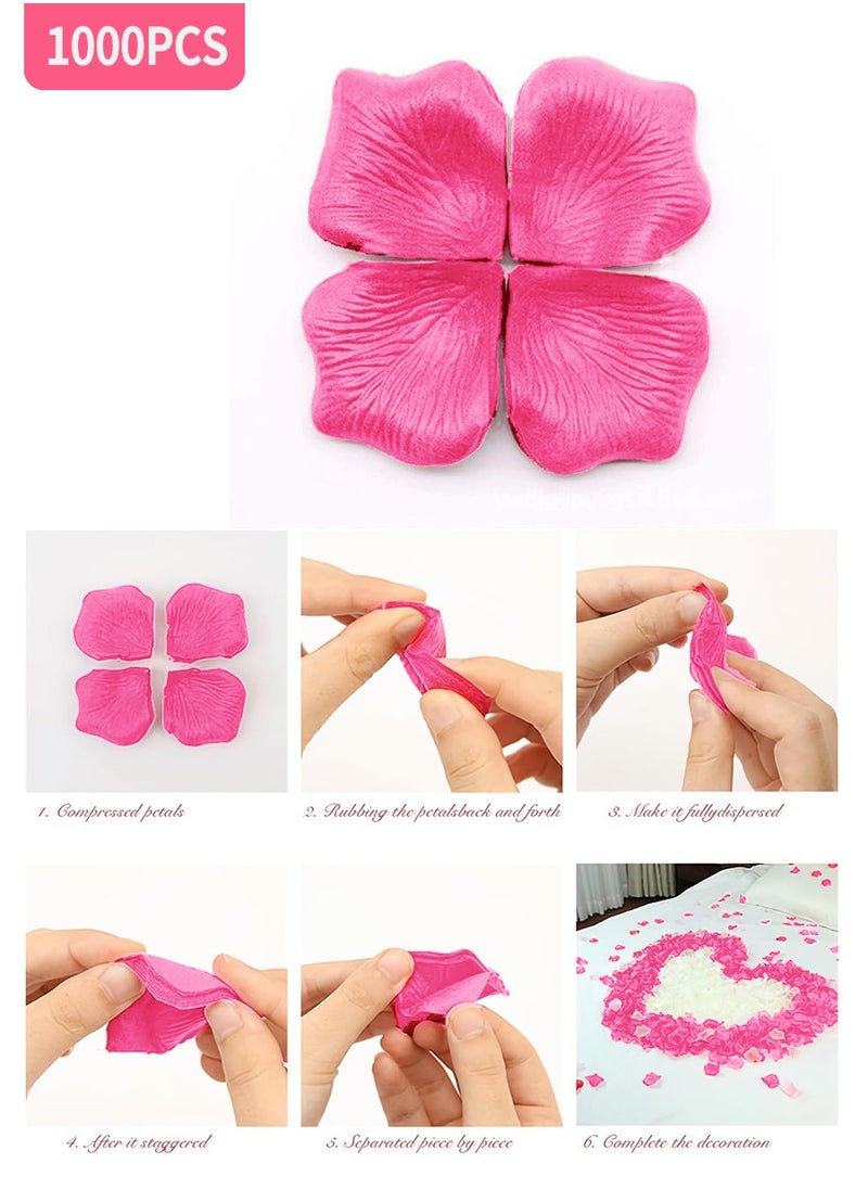 Beirui - 1000-Piece Artificial Rose Petals For Flower Decoration Red 5x5.5cm - Image 1