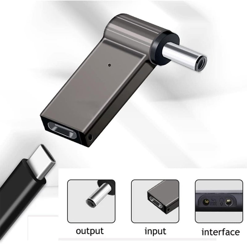 Tobo USB C to DC Adapter, USB C Female to Male DC 5.5 x 1.7mm Barrel Jack Plug Converter, 100W 5A PD Portable Power Charger Connector for HP Laptop TD-1260CC - Image 4