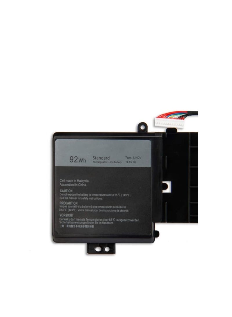 Terabyte 6JHDV Laptop Battery for Dell Alienware 17 R2 17 R3 ALW17ED-1728 2728 3728 3828 4718 4738 AW17R3-3758SLV 7092SLV 4175SLV 8342SLV 167555SLV SLV V 6J. HC; V 6Y 5046J YKWXX 14.8V 92Wh - Image 4