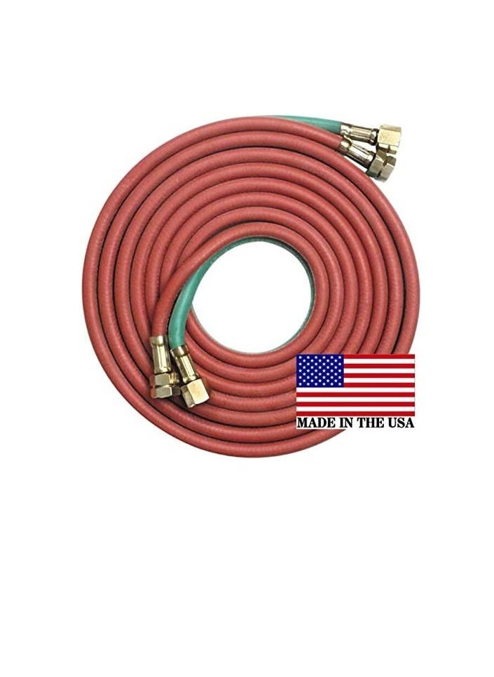 Generic - Twinline Welding Hose Safe for Acetylene Gases Made in USA 1/4 Inch x 100 Yard - Image 1