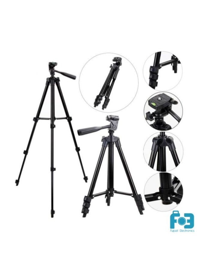 حامل ثلاثي القوائم احترافي 380A للكاميرات DSLR والسينمائية والجوال - أرجل ألومنيوم 4.6 قدم، قابل للحمل ومتين - Image 3