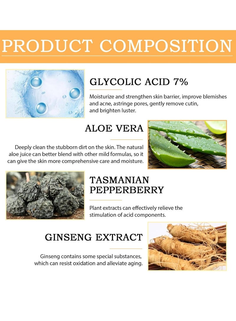 سكين سير كوزكاتيكس محلول تفتيح البشرة بحمض الجليكوليك 7% شفاف 240 مل - Image 3