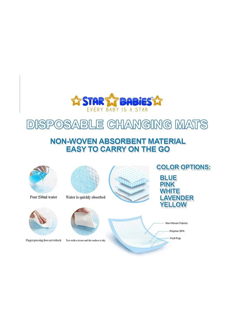 A TO Z A to Z - Disposable Changing Mat size (45cm x 60cm) Large- Premium Quality for Baby Soft Ultra Absorbent Waterproof - Pack of 155 - White  - Image 3