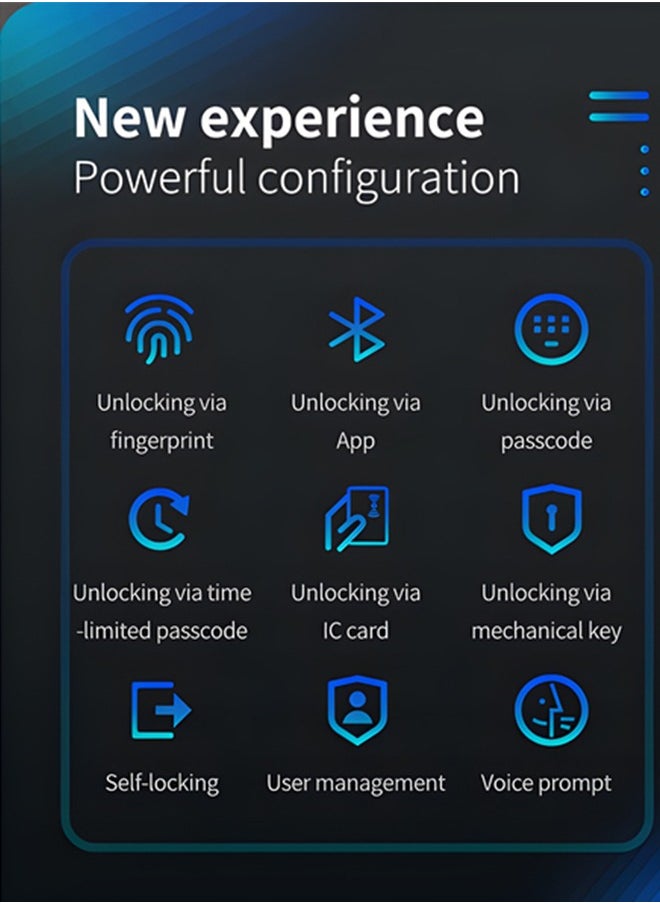 إس كولور - أقفال أبواب ذكية - قفل إلكتروني مقاوم للماء ببلوتوث وتطبيق TTlock (مُرفق ريموت تحكم) - فتح ببصمة الإصبع • كود سري • بطاقتين ذكيتين • يناسب الأبواب ٣٠-٦٠ مم - Image 1