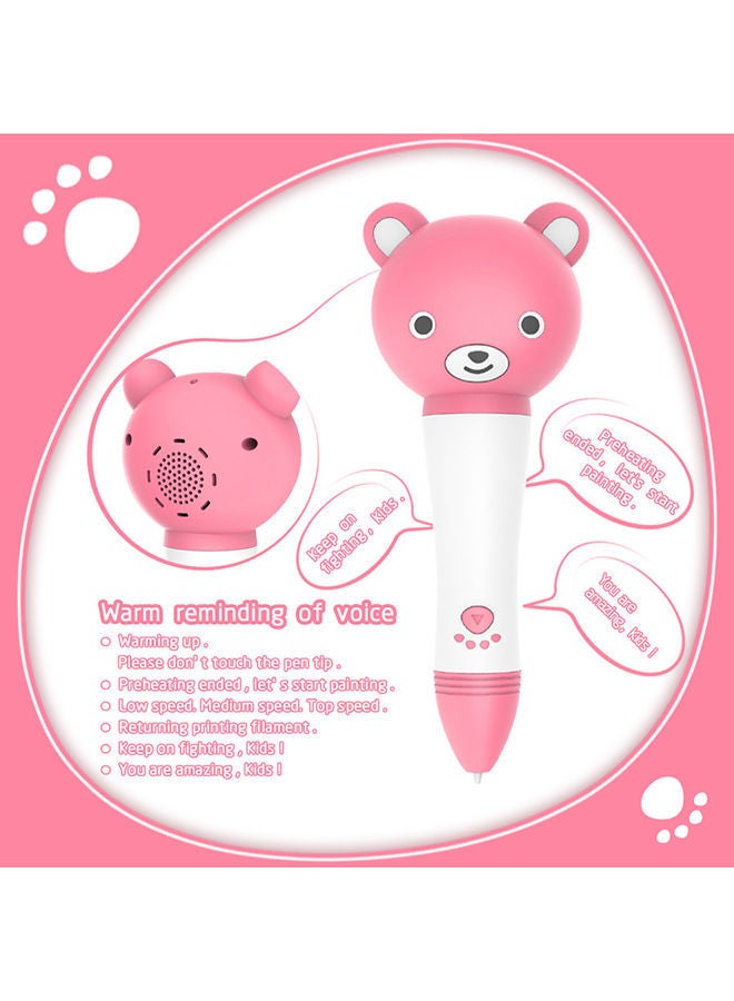 NIBEMINENT 3D Printing And Drawing Pen With Voice Prompts Pink - Image 2