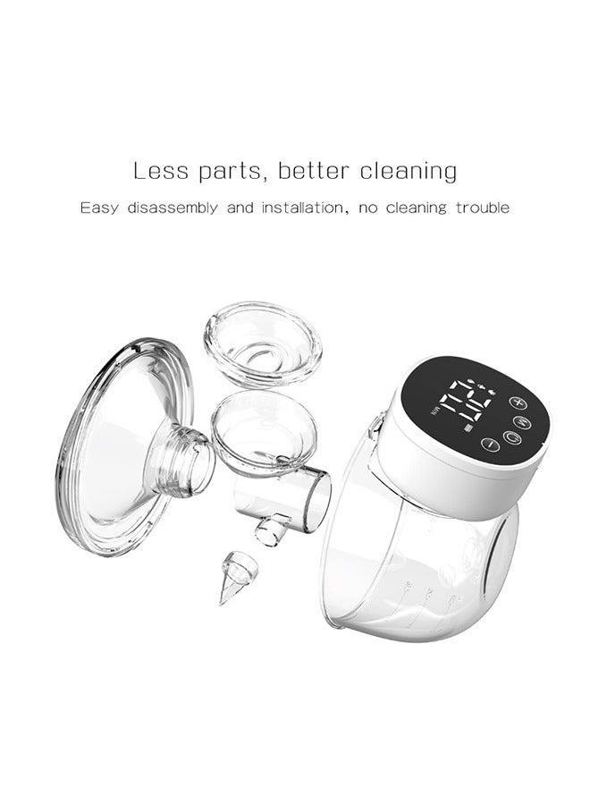 CAYGA Hands Free Wearable Electric Breast Pump, Double Electric Pump with 3 Modes，9 Suction Levels With 10 Pcs Breastmilk Storage Bags，LED Touch Control Display - Image 4