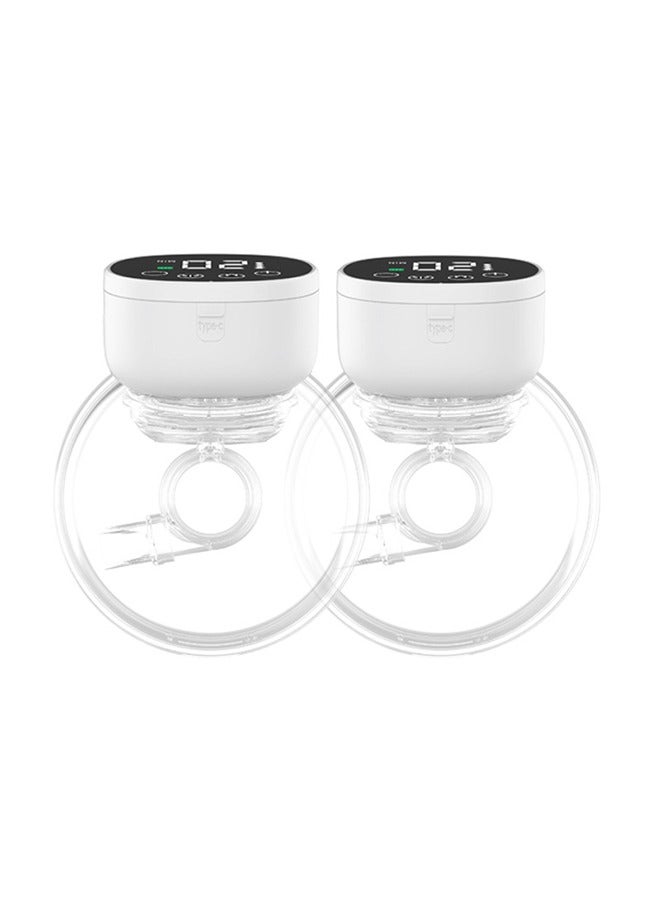 CAYGA Hands Free Wearable Electric Breast Pump, Double Electric Pump with 3 Modes，9 Suction Levels With 10 Pcs Breastmilk Storage Bags，LED Touch Control Display - Image 2