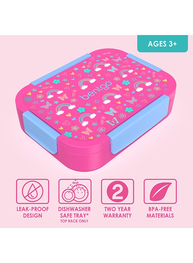 Bentgo Kids Prints Slim Lunchbox - Rainbow And Butterflies - Image 2