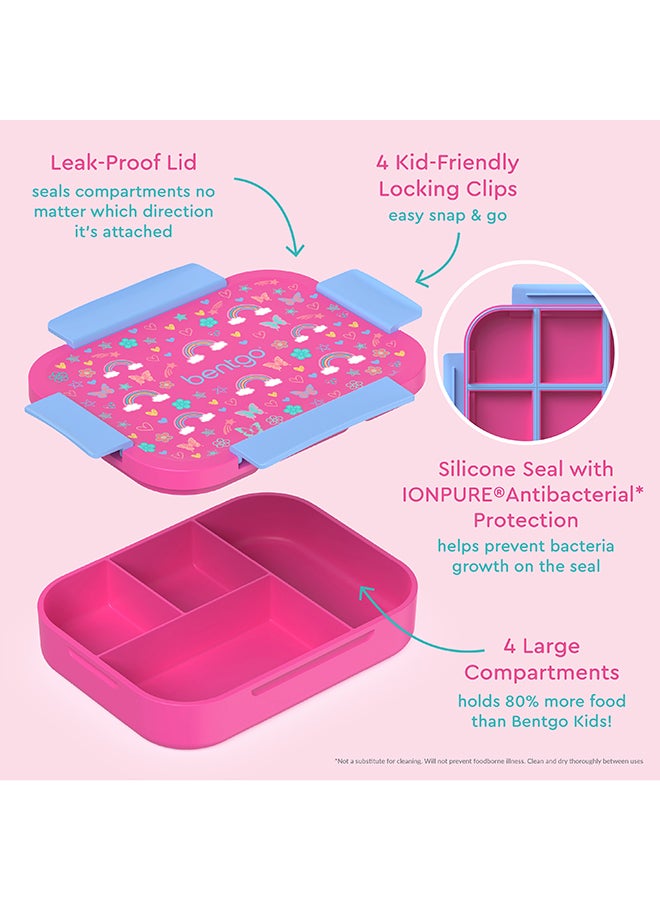 Bentgo Kids Prints Slim Lunchbox - Rainbow And Butterflies - Image 3