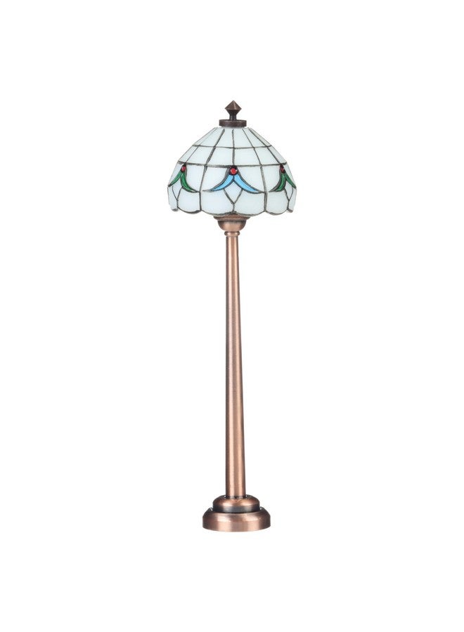 Inusitus Mini Dollhouse Tiffany Floor Lamp, Led Miniature Lighting For Dolls House Decor, Functional Light, Furniture Accessories (Tiffany Floor Lamp 1) - Image 2