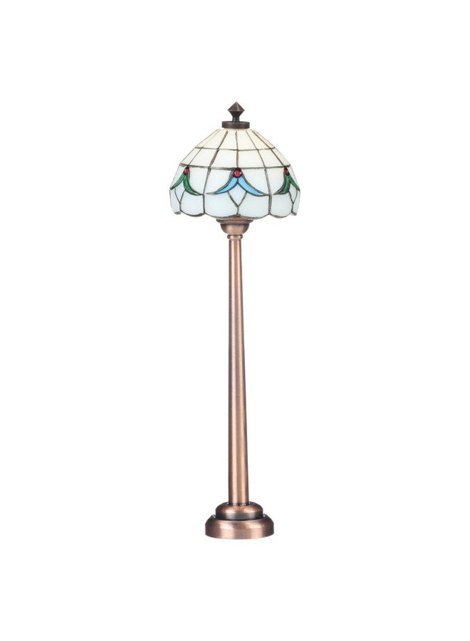 Inusitus Mini Dollhouse Tiffany Floor Lamp, Led Miniature Lighting For Dolls House Decor, Functional Light, Furniture Accessories (Tiffany Floor Lamp 1) - Image 1