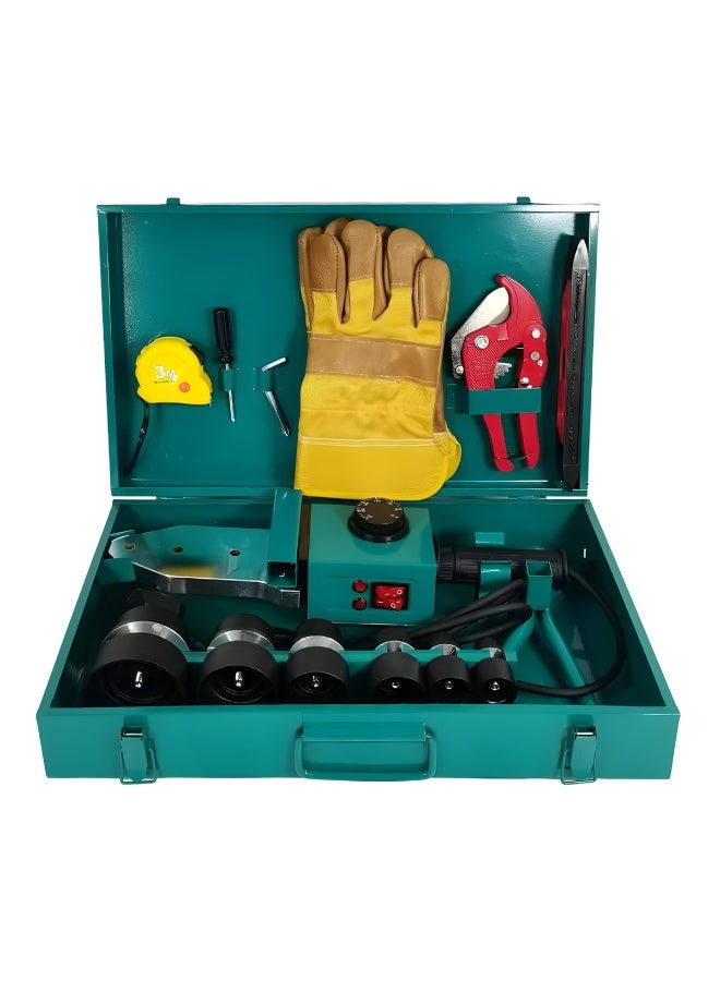 WEI HAO PPR Pipe Welding Machine Kit Model 03 – 600W–2000W Adjustable Temperature 0–300°C Plastic Welding Tool Set with 20–63mm Heating Sockets, Cutter, Gloves, Tape, Screwdriver, Level Tool, Hex Wrench, Metal Box – PPR PB PE Pipe Fusion Welder - Image 1