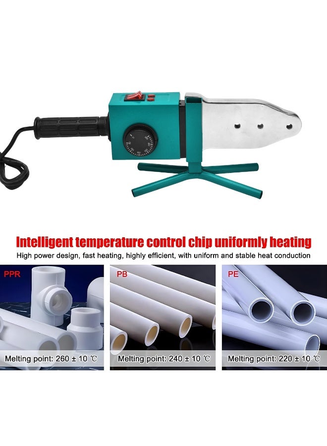 WEI HAO PPR Pipe Welding Machine Kit Model 03 – 600W–2000W Adjustable Temperature 0–300°C Plastic Welding Tool Set with 20–63mm Heating Sockets, Cutter, Gloves, Tape, Screwdriver, Level Tool, Hex Wrench, Metal Box – PPR PB PE Pipe Fusion Welder - Image 5