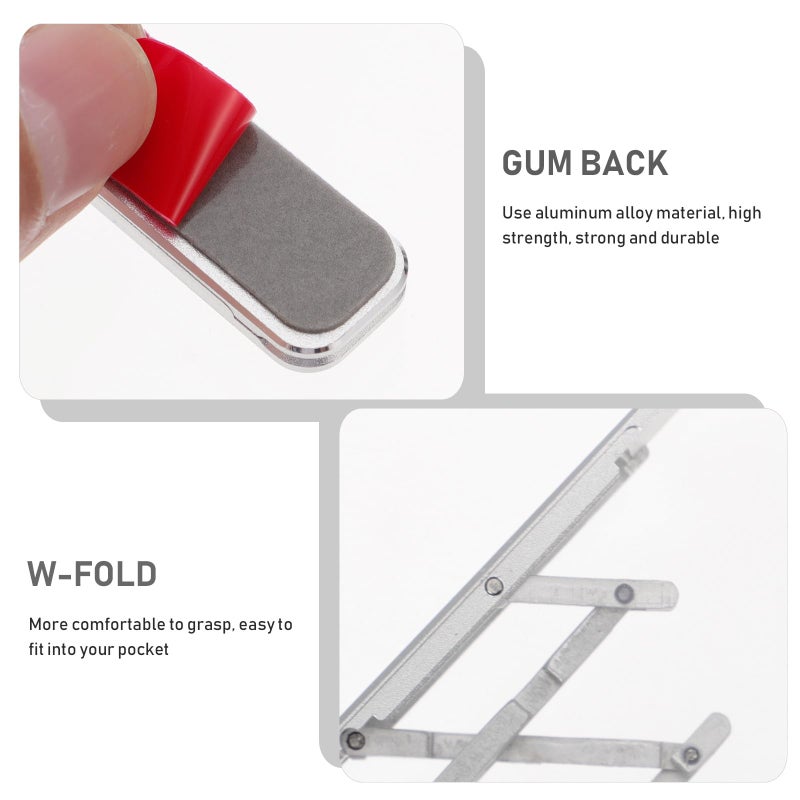 Silver Foldable Desktop Phone Holder Stand For Smartphone Home And Office Use - Image 4