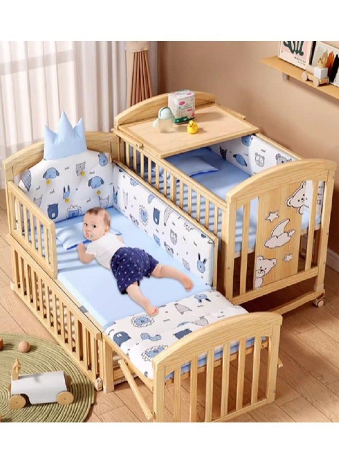 FUN MOMENT Multifunctional Baby Bed 120 × 60 cm to 150×60 cm  - Image 1