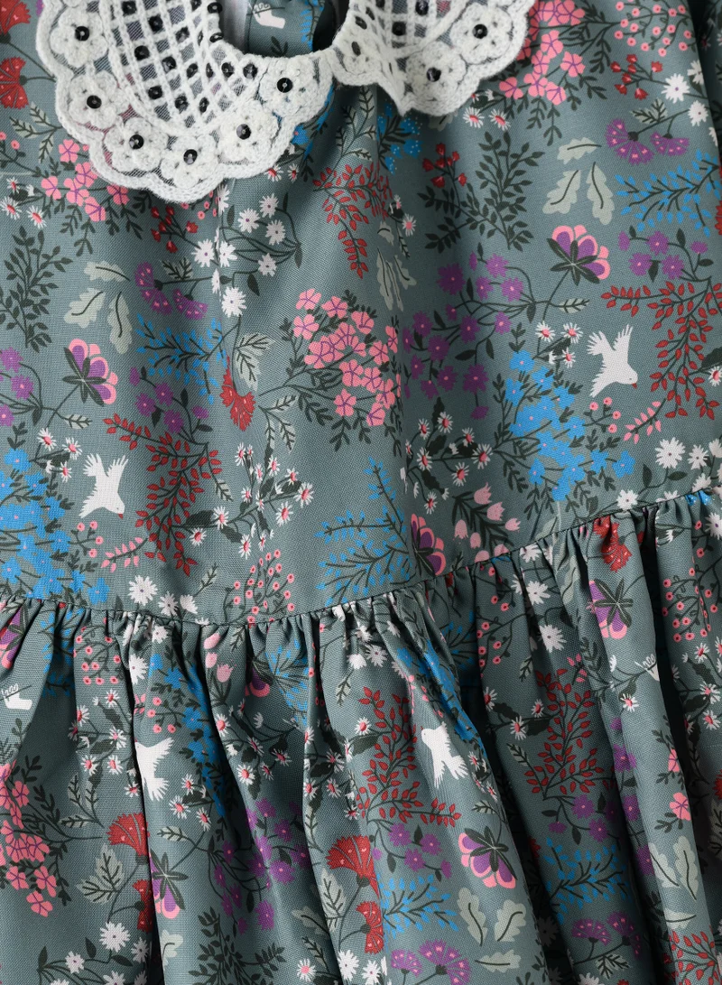 Jelliene Twirling Through Summer: Girls' Viscose Floral Sundress
