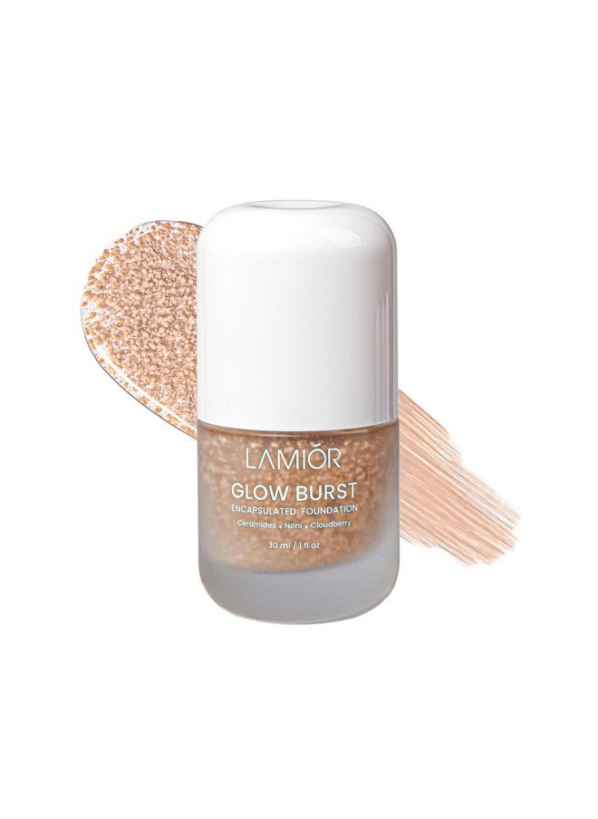 LAMIOR - Glow Burst Encapsulated Foundation 30Ml | India’S First Micro-Droplet Formula For Radiant Glow | Lightweight Ultra-Hydrating Skincare Makeup Hybrid | Long-Lasting Coverage | 98% Natural Ingredients - Image 1