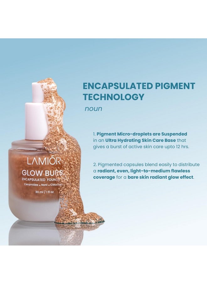 LAMIOR - Glow Burst Encapsulated Foundation 30Ml | India’S First Micro-Droplet Formula For Radiant Glow | Lightweight Ultra-Hydrating Skincare Makeup Hybrid | Long-Lasting Coverage | 98% Natural Ingredients - Image 1