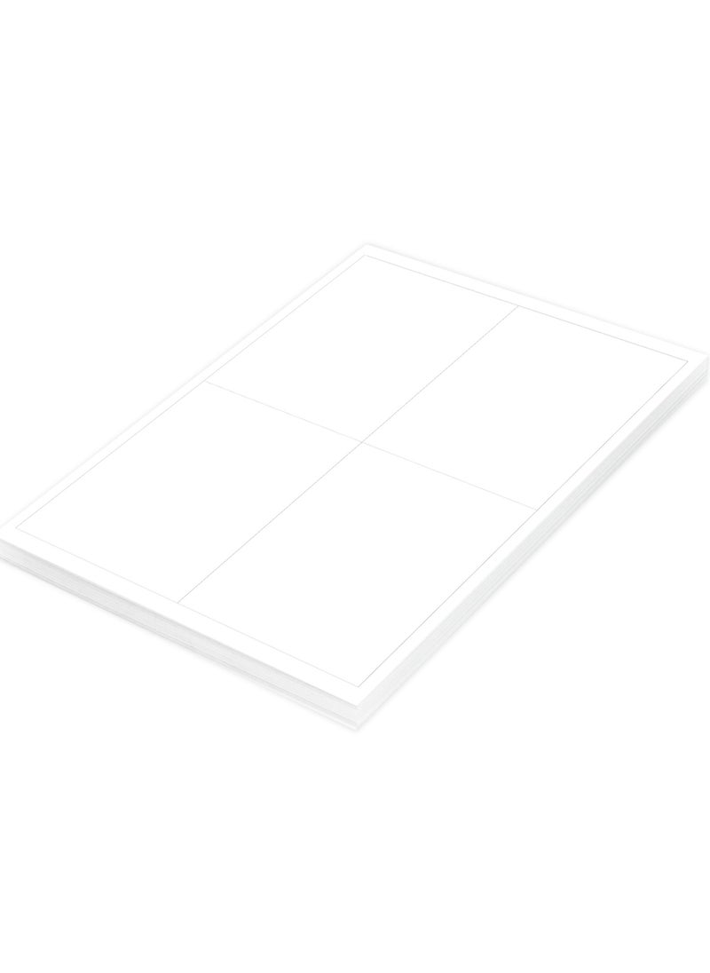 FIS - FIS Multipurpose Laser Labels, Colour White, Size 99.1 X 139 MM (4 Stickers x 100 Sheet) 400 Labels, Size : A4 (21X29.7 CM) , Pack of 100 Sheets -FSLA4-7-100 - Image 1