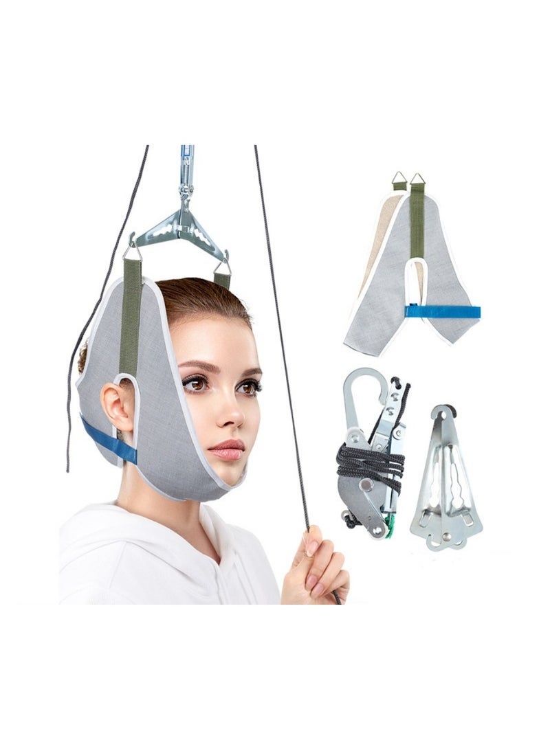 Neck Stretcher Cervical Traction Device, Relief Back Spine Pain Tool Over The Door for Decompression Home Gravity Physical Therapy Neck Pain Relief Vertebrae Disk Herniation - Image 1