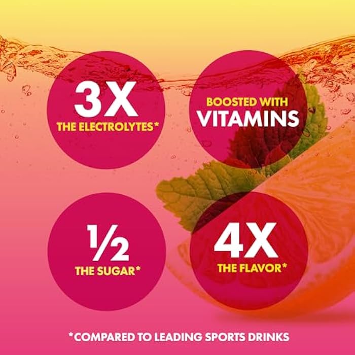 Instant IV Electrolytes Powder - 3X Electrolytes,1/2 Sugar with Vitamin C, B3, B6, Electrolytes Powder Packets for Hydration, Recovery & Immunity, Vegan & Gluten Free | Pink Lemonade - 12 Packets - Image 2