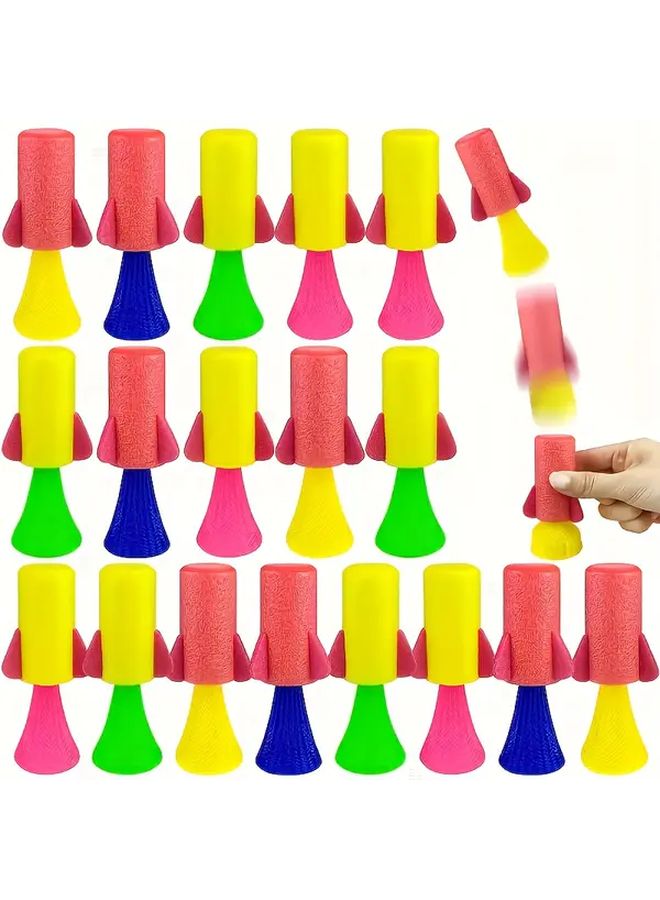 20 قطعة صاروخ إطلاق ضغط كرة مكتب ألعاب استرخاء هدايا حفلات للأطفال - Image 1
