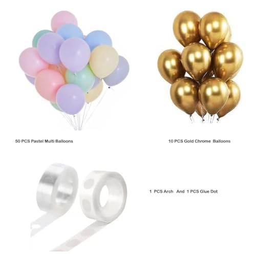 SOI Metallic & Confetti Balloons Garland Arch Kit | Decoration for Wedding/Bride to be Party/Birthday/Party Decorations | Multi Color Balloons For Decoration - Image 2