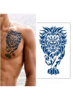 Semi Permanent Tattoos for Men Realistic Temporary Tattoos Waterproof  Lifelike Dark Blue Fake Tattoo Stickers