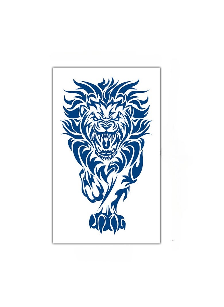 Generic - Semi Permanent Tattoos for Men Realistic Temporary Tattoos Waterproof  Lifelike Dark Blue Fake Tattoo Stickers - Image 1