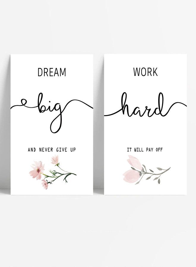 Howwii Inspirational Wall Art for Bedroom, Motivational Office Wall Art Decor, Framed Canvas Wall Art for Women, Girls, Positive Affirmations Quotes Prints, Set of 6PCS, 8"x10", FRAMED - Image 4