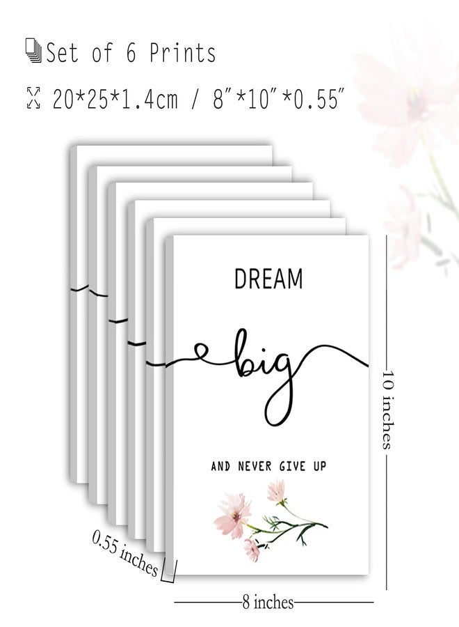 Howwii Inspirational Wall Art for Bedroom, Motivational Office Wall Art Decor, Framed Canvas Wall Art for Women, Girls, Positive Affirmations Quotes Prints, Set of 6PCS, 8"x10", FRAMED - Image 3