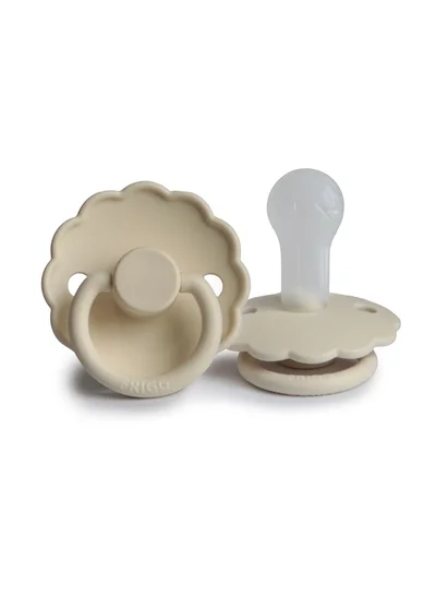 FRIGG Daisy Silicone Baby Pacifier 6-18M 1-Pack Cream - Size 2