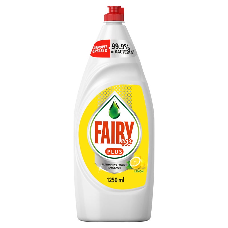 Fairy Plus Dishwashing Liquid With Lemon Scent Value Pack 1.25 Litres