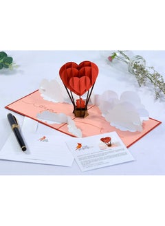 CUT POPUP.COM Cutpopup Anniversary Card Pop Up, Valentines Day Card, Wedding 3D Greeting Card, Valentine'S Day, Romantic Loved Card (Air Balloon)  - Image 2