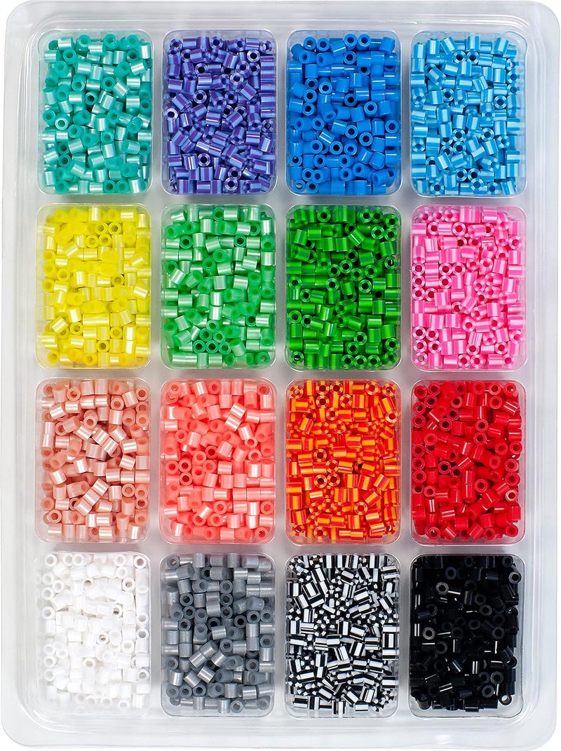 Perler Beads Stripes And Pearls Assorted Fuse Beads Tray For Kids Crafts, 4000 pcs - Image 4