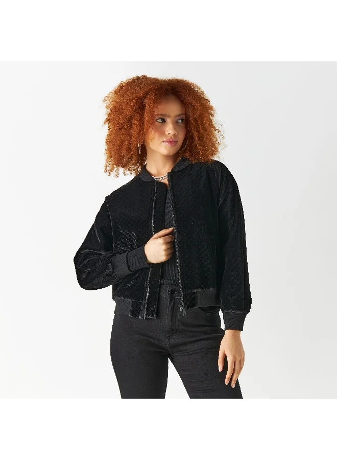 2Xtremz 2Xtremz Textured Zip Through Jacket with Pockets