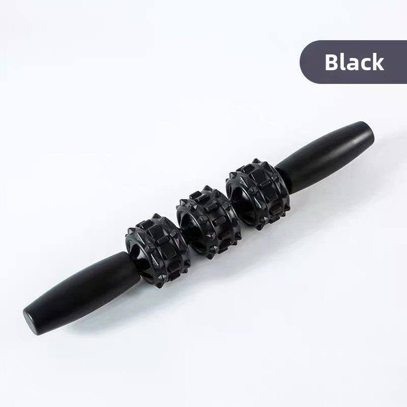 Diamond Pattern Yoga Massage Stick Roller black black