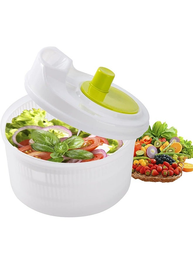 3l Salad Rotary Vegetable Washer with Bowl, Lockable Colander Basket  Smart Lock Lid, Lettuce Washer  Dryer, Easy Drain  Compact Storage  - Image 1