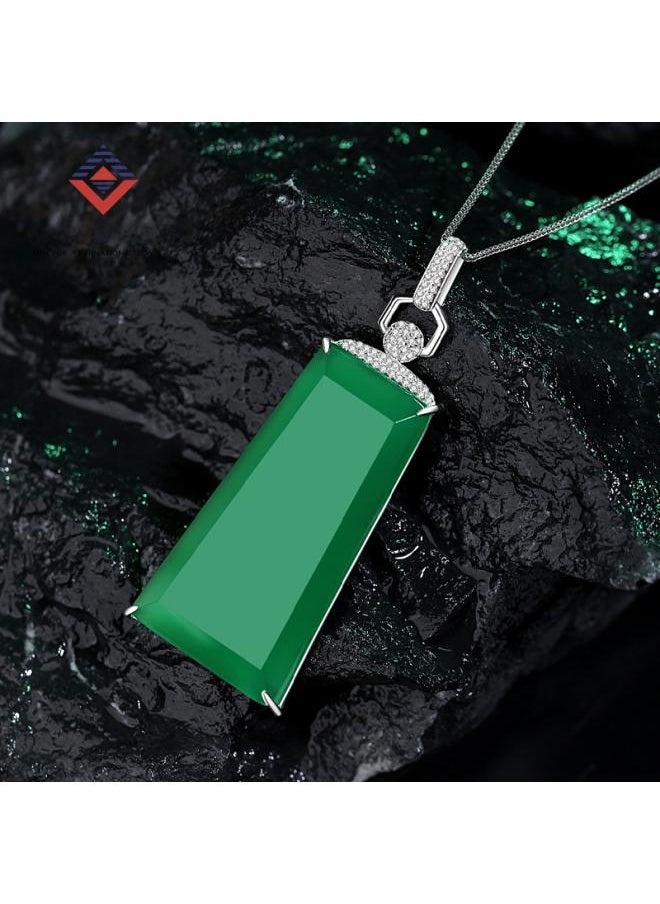 Original Design S925 Silver Nothing Brand Jade Necklace Women Green Chalcedony Pendant National Style Retro Jewelry - pzsku/Z37BE47E4DCF7EB958D8AZ/45/_/1730456584/60689bae-f8e3-496a-a769-2c1bbbae085e