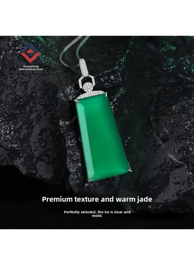 Original Design S925 Silver Nothing Brand Jade Necklace Women Green Chalcedony Pendant National Style Retro Jewelry - pzsku/Z37BE47E4DCF7EB958D8AZ/45/_/1730456594/deb2635a-a174-47cc-b081-75b9edba8fdb