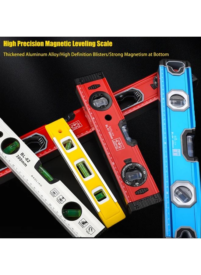 Mini Strong Magnet 230mm Aluminum Alloy High Precision Bubble Level Anti Drop - Image 2