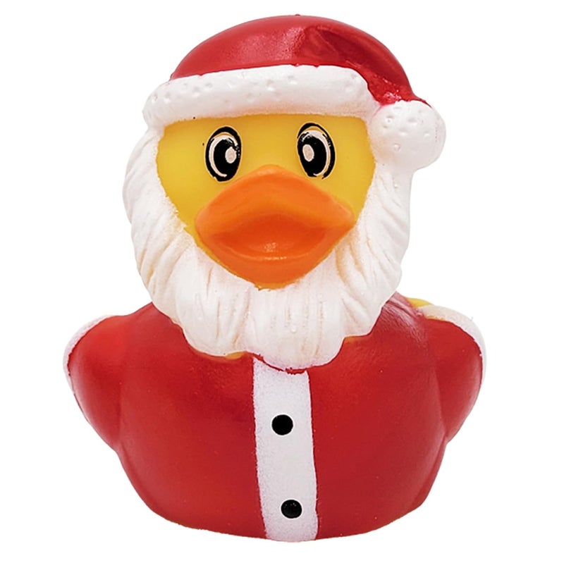 The Dreidel Company 6-Pack Christmas Holiday Rubber Duck Toy Duckies for Kids, Bath Birthday Gifts Baby Showers Summer Beach and Pool Activity, 2" Inches (6-Pack) - Image 2