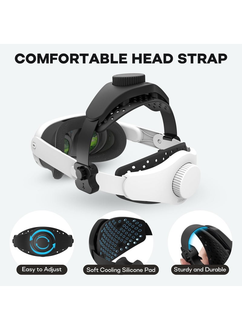 SYOSI Adjustable Head Strap for Meta Quest Pro VR, Reduce Head Pressure Lightweight Strap, Enhanced Comfort and Gaming Immersion VR, Compatible with Meta Quest 2/3 Elite Strap/Pico 4/4 Pro Gaming Headset. - Image 4